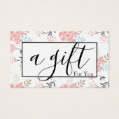 Eenvoudig en modern bedrijfscadeaubon visitekaartje (Voorkant)