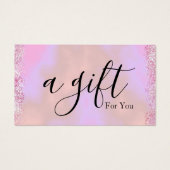 Eenvoudig en modern bedrijfscadeaubon visitekaartje (Voorkant)