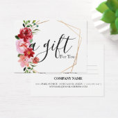 Eenvoudig en modern bedrijfscadeaubon visitekaartje (Bureau)