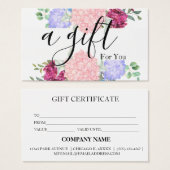 Eenvoudig en modern bedrijfscadeaubon visitekaartje (Voorkant /achterkant)