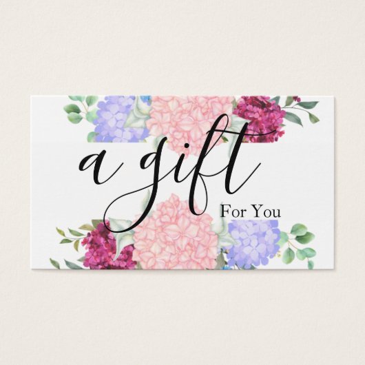 Eenvoudig en modern bedrijfscadeaubon visitekaartje (Voorkant)