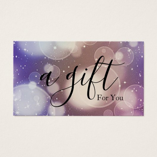 Eenvoudig en modern bedrijfscadeaubon visitekaartje (Voorkant)