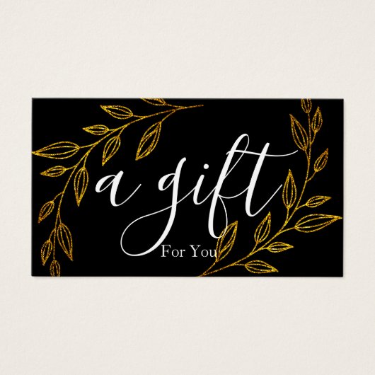 Eenvoudig en modern bedrijfscadeaubon visitekaartje (Voorkant)