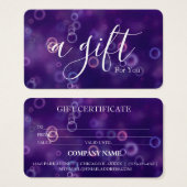 Eenvoudig en modern bedrijfscadeaubon visitekaartje (Voorkant /achterkant)