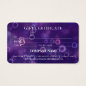 Eenvoudig en modern bedrijfscadeaubon visitekaartje (Achterkant)