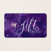 Eenvoudig en modern bedrijfscadeaubon visitekaartje (Voorkant)