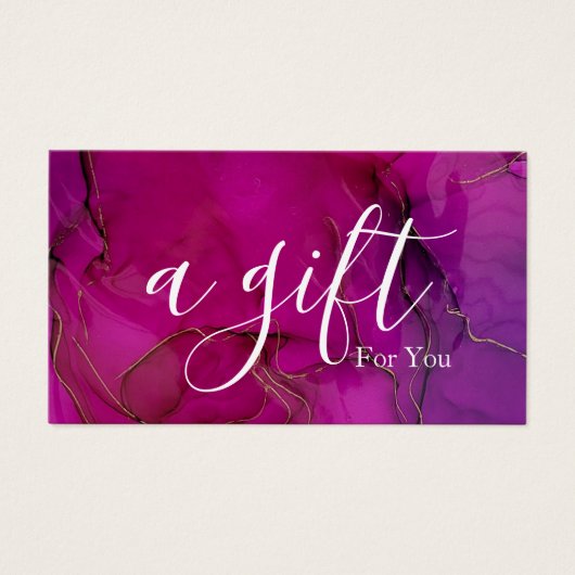 Eenvoudig en modern bedrijfscadeaubon visitekaartje (Voorkant)