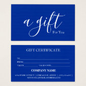 Eenvoudig en modern bedrijfscadeaubon visitekaartje (Voorkant /achterkant)