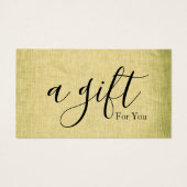 Eenvoudig en modern bedrijfscadeaubon visitekaartje (Voorkant)