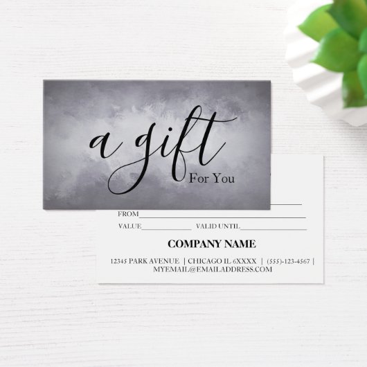 Eenvoudig en modern bedrijfscadeaubon visitekaartje (Bureau)