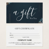 Eenvoudig en modern bedrijfscadeaubon visitekaartje (Voorkant /achterkant)