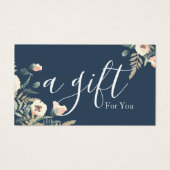 Eenvoudig en modern bedrijfscadeaubon visitekaartje (Voorkant)