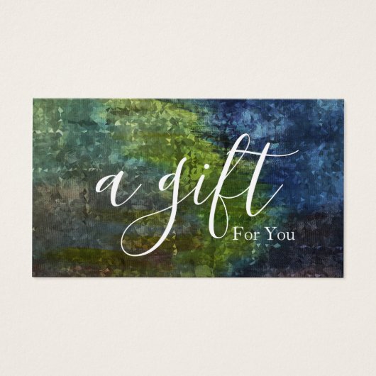 Eenvoudig en modern bedrijfscadeaubon visitekaartje (Voorkant)