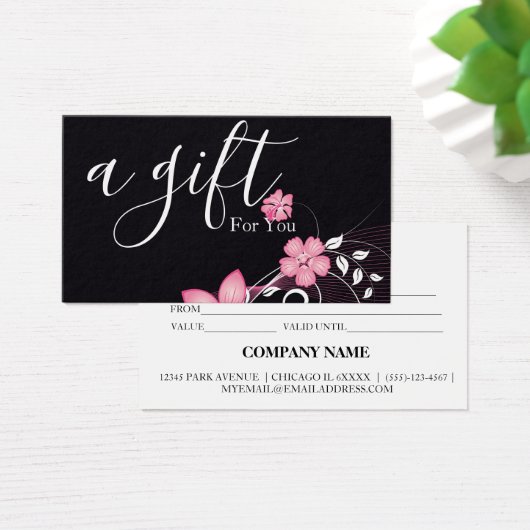 Eenvoudig en modern bedrijfscadeaubon visitekaartje (Bureau)