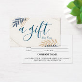 Eenvoudig en modern bedrijfscadeaubon visitekaartje (Bureau)