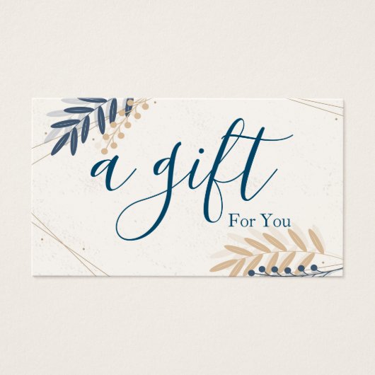 Eenvoudig en modern bedrijfscadeaubon visitekaartje (Voorkant)