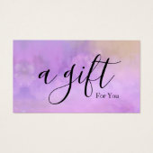 Eenvoudig en modern bedrijfscadeaubon visitekaartje (Voorkant)