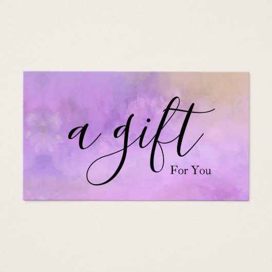 Eenvoudig en modern bedrijfscadeaubon visitekaartje (Voorkant)