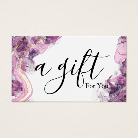 Eenvoudig en modern bedrijfscadeaubon visitekaartje (Voorkant)