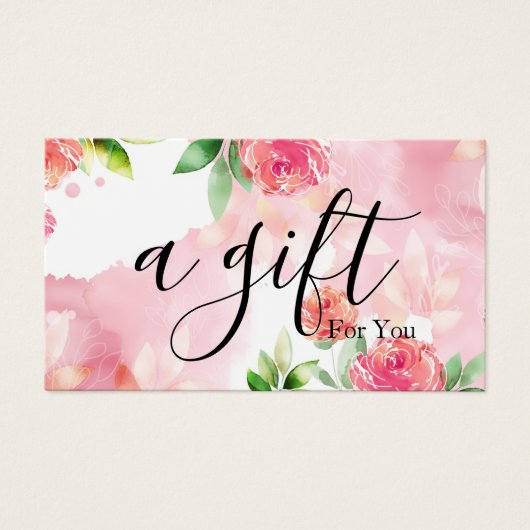 Eenvoudig en modern bedrijfscadeaubon visitekaartje (Voorkant)