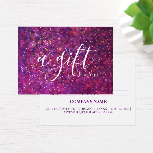 Eenvoudig en modern bedrijfscadeaubon visitekaartje (Bureau)