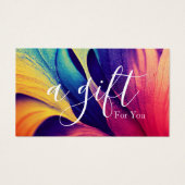 Eenvoudig en modern bedrijfscadeaubon visitekaartje (Voorkant)