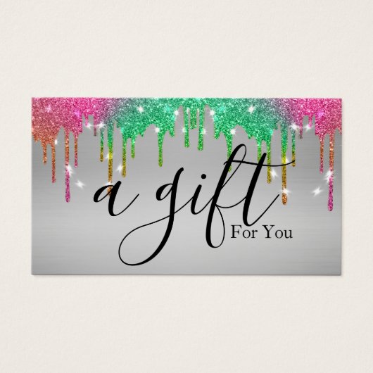 Eenvoudig en modern bedrijfscadeaubon visitekaartje (Voorkant)