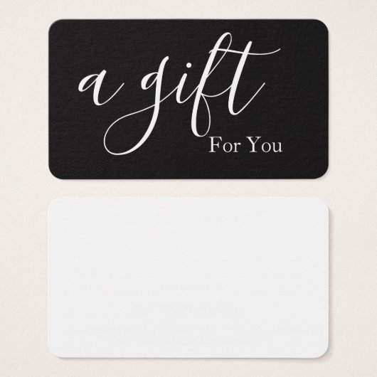 Eenvoudig en modern bedrijfscadeaubon visitekaartje (Voorkant /achterkant)