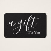 Eenvoudig en modern bedrijfscadeaubon visitekaartje (Voorkant)