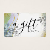 Eenvoudig en modern bedrijfscadeaubon visitekaartje (Voorkant)