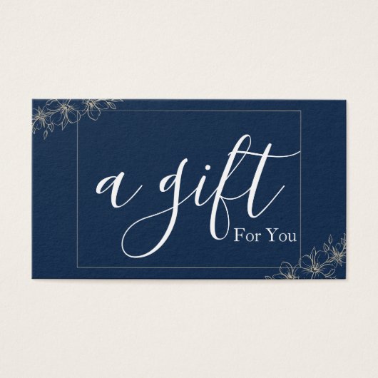 Eenvoudig en modern bedrijfscadeaubon visitekaartje (Voorkant)