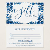 Eenvoudig en modern bedrijfscadeaubon visitekaartje (Voorkant /achterkant)