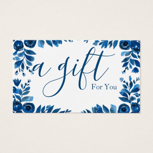 Eenvoudig en modern bedrijfscadeaubon visitekaartje (Voorkant)