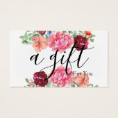 Eenvoudig en modern bedrijfscadeaubon visitekaartje (Voorkant)