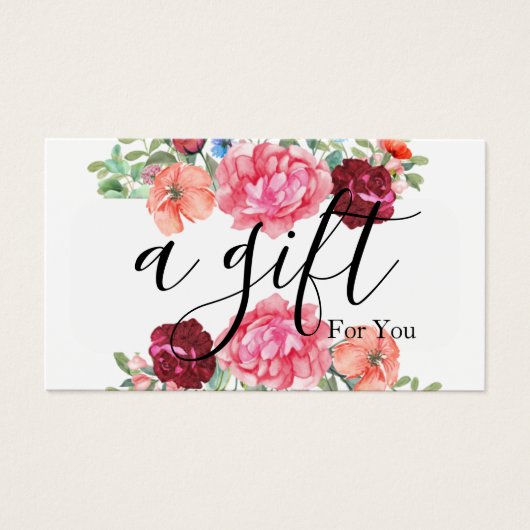 Eenvoudig en modern bedrijfscadeaubon visitekaartje (Voorkant)