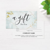 Eenvoudig en modern bedrijfscadeaubon visitekaartje (Bureau)