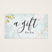 Eenvoudig en modern bedrijfscadeaubon visitekaartje (Voorkant)