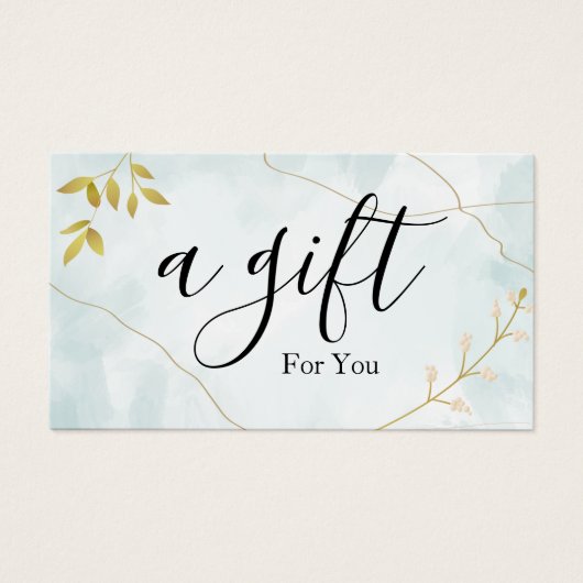 Eenvoudig en modern bedrijfscadeaubon visitekaartje (Voorkant)