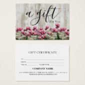 Eenvoudig en modern bedrijfscadeaubon visitekaartje (Voorkant /achterkant)