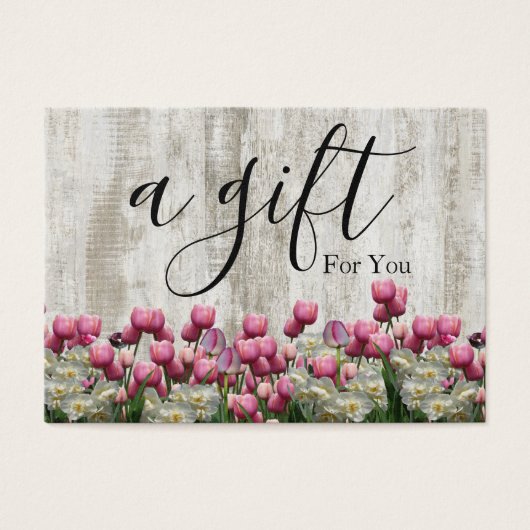 Eenvoudig en modern bedrijfscadeaubon visitekaartje (Voorkant)