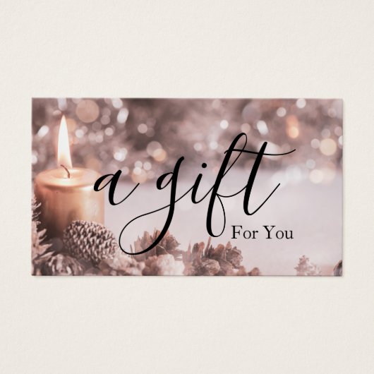 Eenvoudig en modern bedrijfscadeaubon visitekaartje (Voorkant)