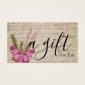 Eenvoudig en modern bedrijfscadeaubon visitekaartje (Voorkant)