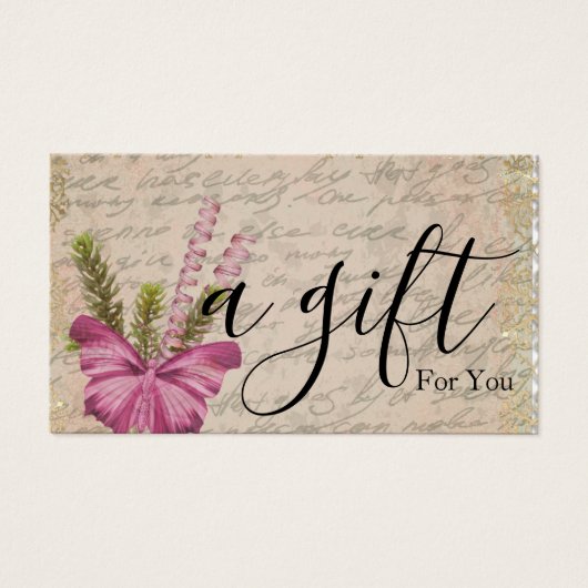 Eenvoudig en modern bedrijfscadeaubon visitekaartje (Voorkant)