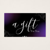 Eenvoudig en modern bedrijfscadeaubon visitekaartje (Voorkant)