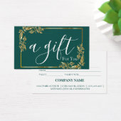 Eenvoudig en modern bedrijfscadeaubon visitekaartje (Bureau)