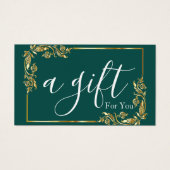 Eenvoudig en modern bedrijfscadeaubon visitekaartje (Voorkant)