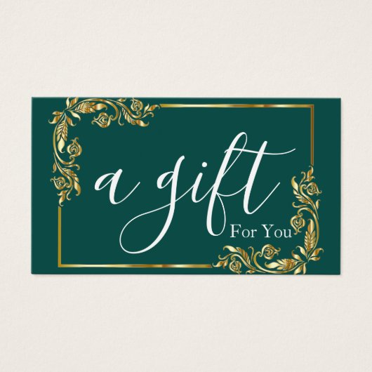 Eenvoudig en modern bedrijfscadeaubon visitekaartje (Voorkant)