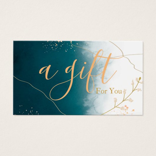 Eenvoudig en modern bedrijfscadeaubon visitekaartje (Voorkant)