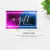 Eenvoudig en modern bedrijfscadeaubon visitekaartje (Bureau)