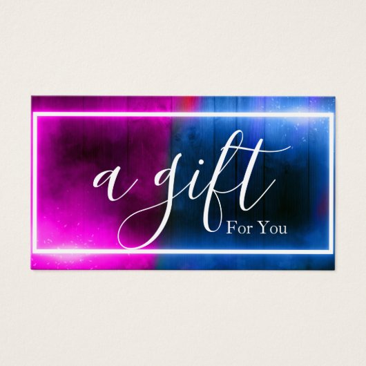 Eenvoudig en modern bedrijfscadeaubon visitekaartje (Voorkant)